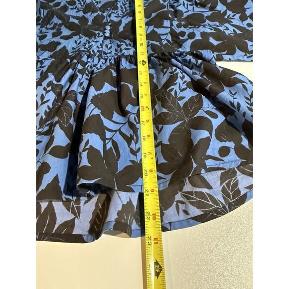 Tuckernuck Oliphant Mandarin Balloon Sleeve Top Willow Blue Sz XXS Oversized - Picture 10 of 11